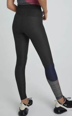 NEW Wear It To Heart High Waist Rise Leggings Charcoal Topsy Turvy Reversible XS thumbnail 2