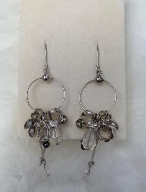 Adrian Buckley NIB England Jewellery Silver Multi-Charm Dangle Earrings thumbnail 1