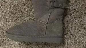 UGG Bailey Button Gray Suede Boots thumbnail 5