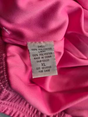 Lazy sundays Pink Athletic Mesh Shorts with Red Contrast Side Panels Size XL thumbnail 7