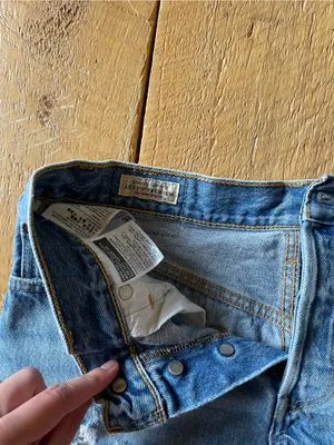 Levi's Light Blue Distressed Denim Cutoff Shorts thumbnail 2