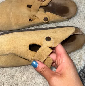 Birkenstock suede taupe clog slip on women’s 9 thumbnail 6