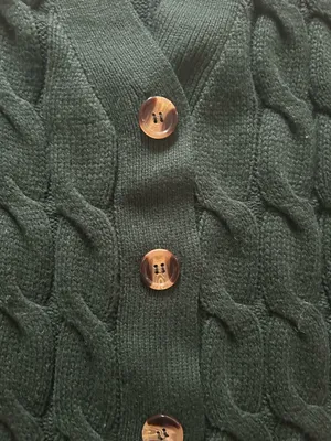 Like new ultra soft Cable Knit Button-Front Women's Cardigan Sweater size M thumbnail 4