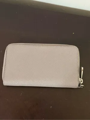 Michael Kors Silver MK Logo Gray Saffiano Wallet thumbnail 7