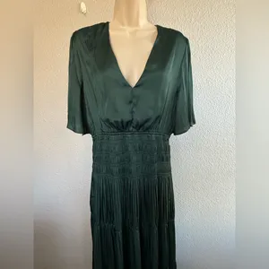 Reset‎ Satin Maxi Size Large Flowy Green thumbnail 2