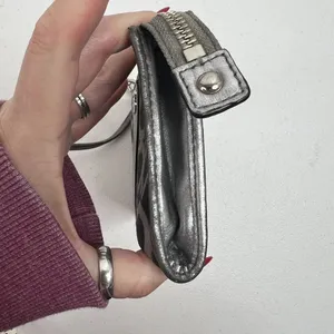 COACH Julia OP Signature Lurex Silver Black Clutch Zippy‎ Wallet Large Wristlet thumbnail 12