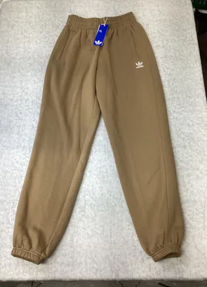 Adidas Originals Essentials Joggers Cardboard Brown Tan Fleece Pants‎ JX5184 XS thumbnail 1