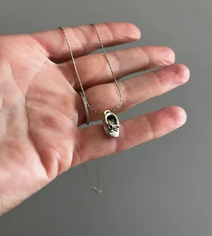 Sterling Silver Ballet Slipper Pendant Necklace .925 Dainty Baby Shoe Jewelry thumbnail 1