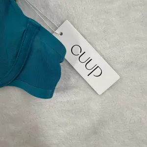 CUUP The Plunge Mesh Bra 32B and Thong Size 3 Set‎ Turquoise Teal NWT thumbnail 4