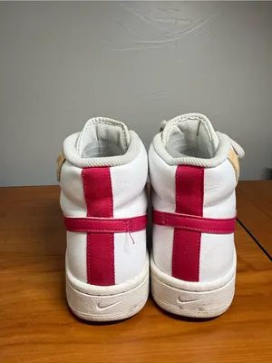 Nike Womens Court‎ Royale 2 Mid White/Rush Pink Leather Sneaker Shoe W10 thumbnail 3