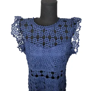 Petal and Pup Womens Lauren Dress - Navy Lace Cutout Midi Sz 14 thumbnail 8