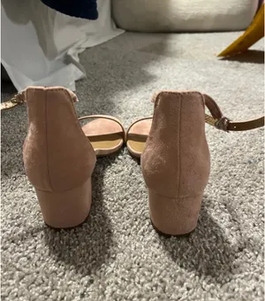 Cushionaire memory foam block heels blush suede thumbnail 7