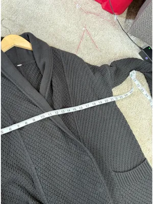 Lululemon Women’s Post Practice Cardigan Knit Sweater Longsleeve in Black XL thumbnail 10