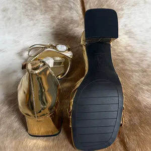 Kenneth Cole Reaction Nissy‎ Gold Strappy Heels Size 6 thumbnail 9