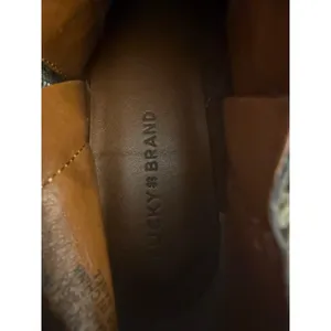 Lucky Brand Basel Ankle Bootie Women’s 9.5 Brown Leather Heeled Boot Double Zip thumbnail 6