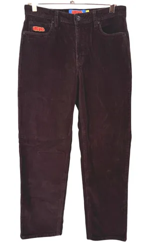 Empyre Brown Corduroy Skate Pants Size 27 Tapered Streetwear Y2K Unisex thumbnail 1