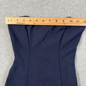 Lucy In The Sky Size XXS Navy Blue Strapless Mini Dress Ladder Bow Back Bodycon thumbnail 5