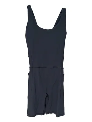 Athleta Ribbed Activewear Romper Dark Blue Gray Size Medium thumbnail 2