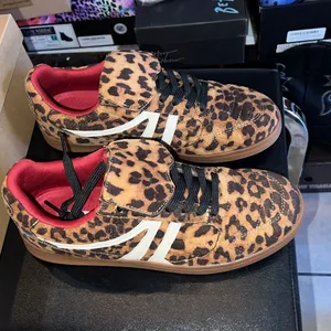 Steve Madden Leopard Print Sneakers with Red Accents thumbnail 2