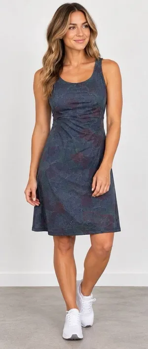 prAna Women's Skypath athletic Dress IN DEEP PINE DOTTY Xs NWT thumbnail 1
