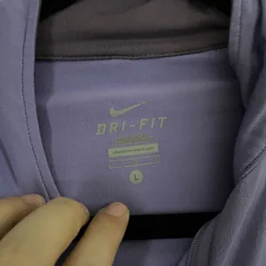 Nike Dri-Fit Running Long Sleeve 1/2 ZipTop in purple size large thumbnail 3