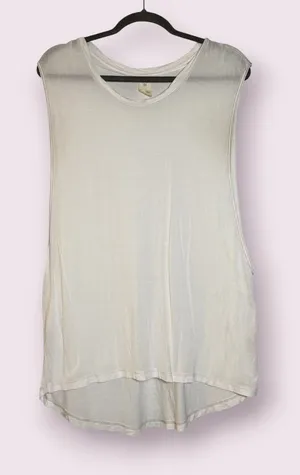 We The Free White High Low Muscle Tank Size Small thumbnail 1
