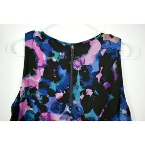 Taylor Colorful Watercolor Floral Shift Dress 8 thumbnail 4