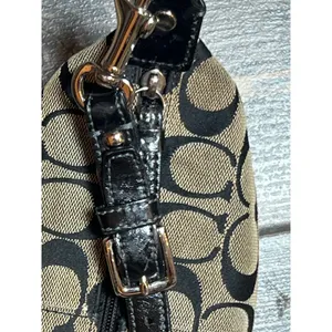 Coach Signature C Canvas Legacy Trim Hobo Shoulder Bag Purse Cosmetic 41642‎ Y2K thumbnail 5