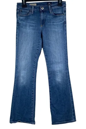AG Adriano Goldschmied Womens Jeans 27 27x28 Blue Mid Rise Stevie Boot Cowgirl thumbnail 1