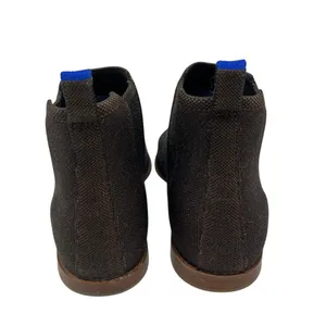 Rothy’s Merino Wool Chocolate Brown Knit Chelsea Booties 9 thumbnail 5