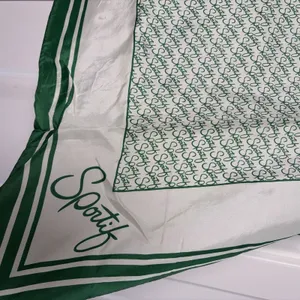 Avon Sportif Scarf Womens Green Logo Print Vintage Japan Size OS MCM Preppy thumbnail 3