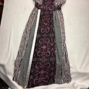 Free People Maxi Dress Size 8 Midnight Combo Striped Floral‎ Rayon Blend thumbnail 9