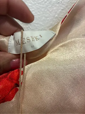 Meshki Cream Mini Satin Dress Medium thumbnail 6