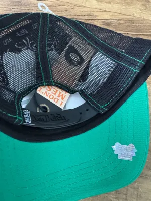 NWT Authentic Von Dutch Green & Black Trucker Hat ~ with authentic hologram! thumbnail 5