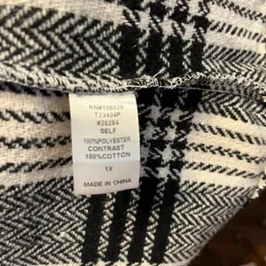 WHITE BIRCH Black and White oversized shacket. NWOT size‎ 1X thumbnail 5