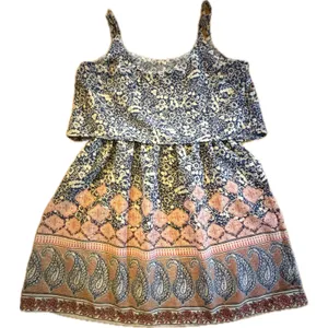 Abercrombie & Fitch Dress Womens Size S Blue Floral Paisley Ruffle Mini thumbnail 3