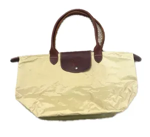 Sofft Nylon & Leather Shoulder Tote Bag Tan Khaki Purse thumbnail 1