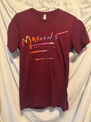Bella Canvas T-Shirt Maroon 5 “Beautiful Mistakes “ thumbnail 1