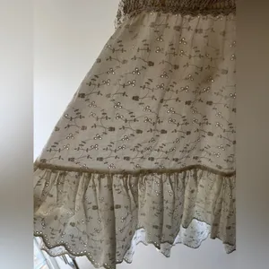 ASOS‎ Cream Crochet Halter Mini Beachy Mini Dress Eyelet Details thumbnail 4