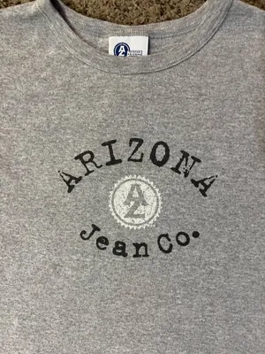 Arizona Jean Co T Shirt Womens S Gray Logo Y2K Tee Used thumbnail 5