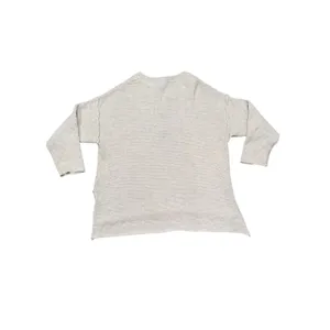 FP Beach Henley Sweater Womens Small Cream Excellent‎ Cotton Knit Oversized Top thumbnail 4