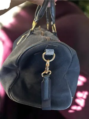 Victoria's Secret Black Canvas Weekend Travel Duffel Bag thumbnail 10