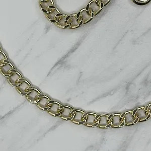 Chunky Draped Gold Tone Chain Link Belt Adjustable Y2K One Size OS ✨ thumbnail 13