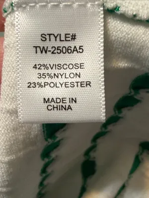 Zenana Outfitters White & Green Striped Twist-Front Knit Top thumbnail 5
