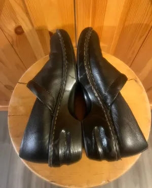 Sonoma Women's Size 9 Medium Black Leather Slip on Clogs Mules thumbnail 5