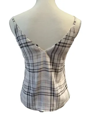 WHITE HOUSE BLACK MARKET WHBM Multicolor Plaid Dress Tank Top Size XXS thumbnail 5
