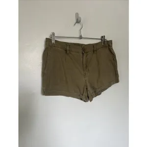 Hinge Shorts Cuffed Olive Green Stretch Mini Size Small Small Pockets thumbnail 3