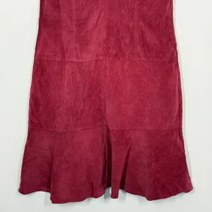 Hope &‎ Harlow Corduroy Mini Dress Womens Sz 6 Red V-Neck Front Zip Short Sleeve thumbnail 6