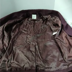 $238 Avec Les Filles Womens Coat XL Burgundy Wool Blend Double Breasted Jacket thumbnail 7
