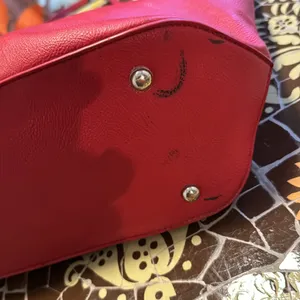 NINE WEST RED LEATHER TOTE thumbnail 5